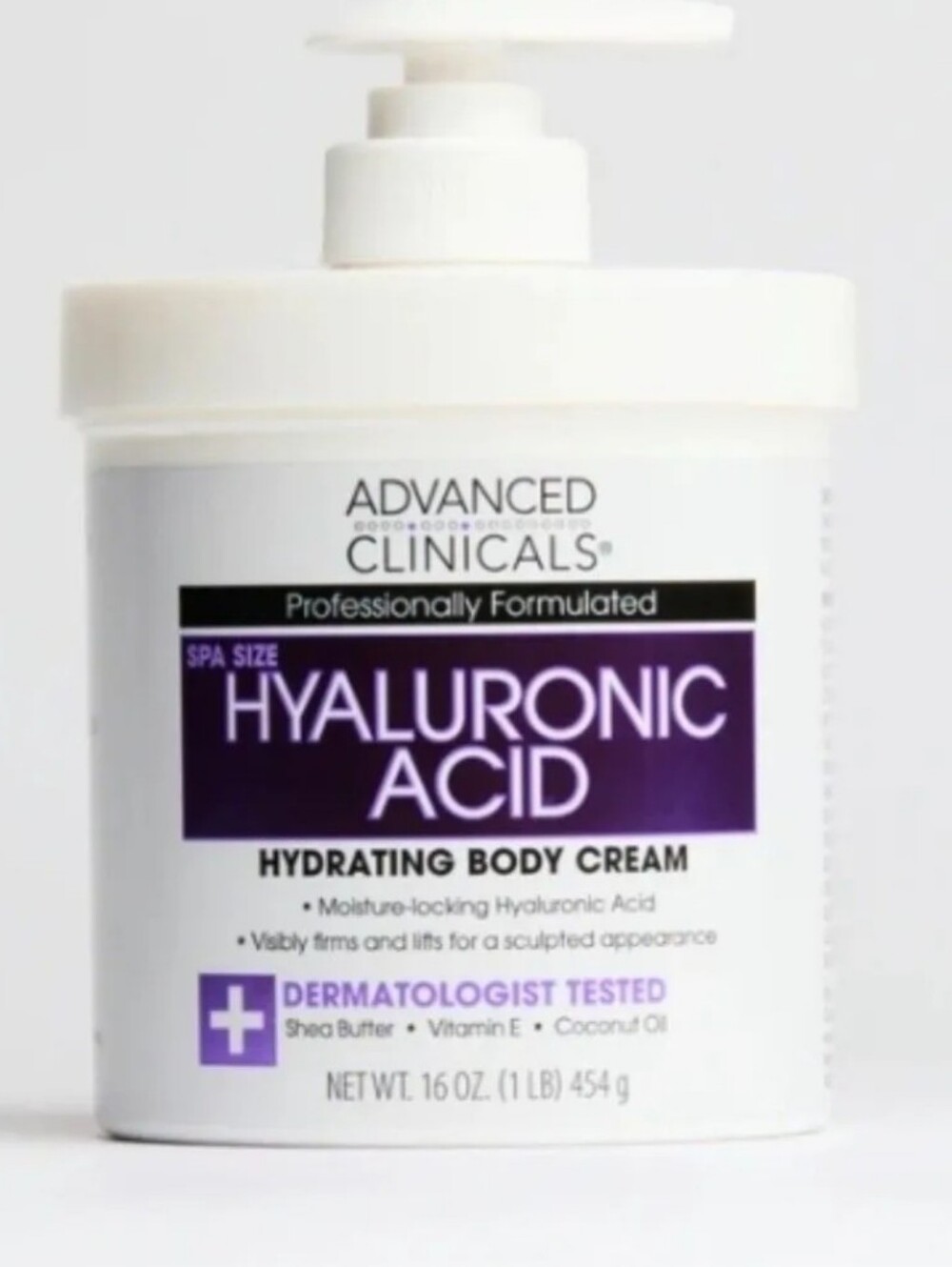 NWT Advanced Clinicals Hylarinic Acid Hydrating Body Cream 16oz